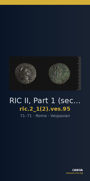 RIC II, Part 1 (second edition) Vespasian 95 — CANOA