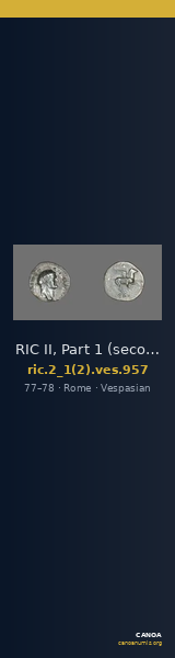RIC II, Part 1 (second edition) Vespasian 957 — CANOA