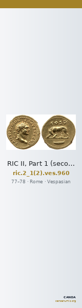 RIC II, Part 1 (second edition) Vespasian 960 — CANOA