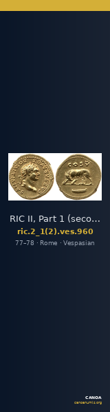 RIC II, Part 1 (second edition) Vespasian 960 — CANOA