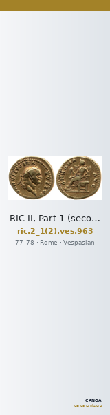 RIC II, Part 1 (second edition) Vespasian 963 — CANOA