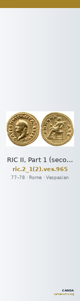 RIC II, Part 1 (second edition) Vespasian 965 — CANOA