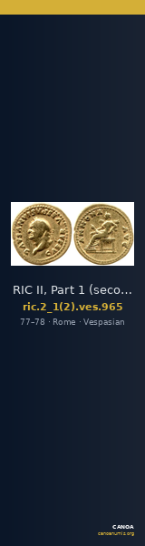 RIC II, Part 1 (second edition) Vespasian 965 — CANOA