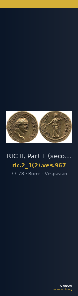 RIC II, Part 1 (second edition) Vespasian 967 — CANOA