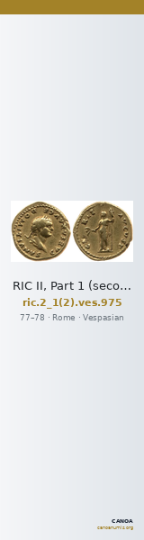 RIC II, Part 1 (second edition) Vespasian 975 — CANOA