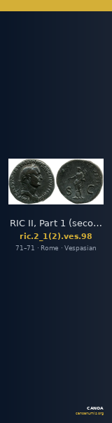 RIC II, Part 1 (second edition) Vespasian 98 — CANOA