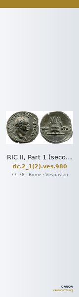 RIC II, Part 1 (second edition) Vespasian 980 — CANOA
