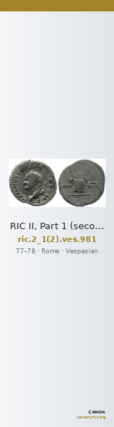 RIC II, Part 1 (second edition) Vespasian 981 — CANOA