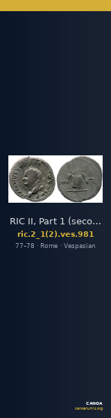 RIC II, Part 1 (second edition) Vespasian 981 — CANOA
