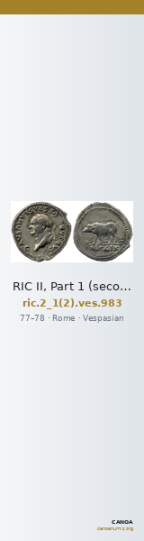 RIC II, Part 1 (second edition) Vespasian 983 — CANOA