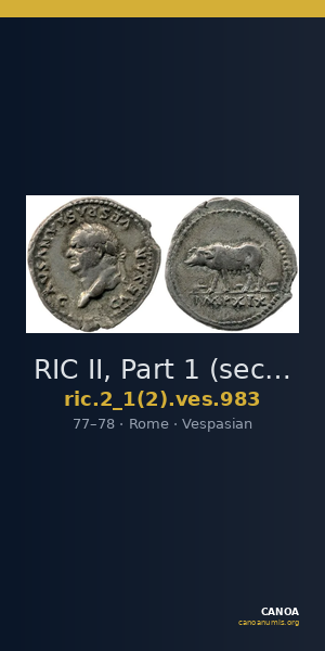 RIC II, Part 1 (second edition) Vespasian 983 — CANOA