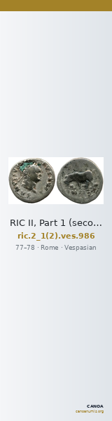 RIC II, Part 1 (second edition) Vespasian 986 — CANOA