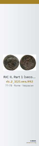 RIC II, Part 1 (second edition) Vespasian 992 — CANOA