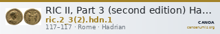 RIC II, Part 3 (second edition) Hadrian 1 — CANOA