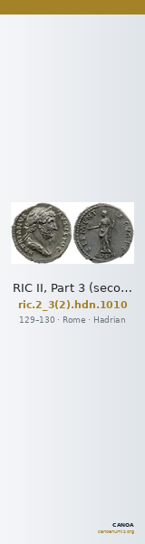 RIC II, Part 3 (second edition) Hadrian 1010 — CANOA