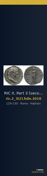 RIC II, Part 3 (second edition) Hadrian 1010 — CANOA