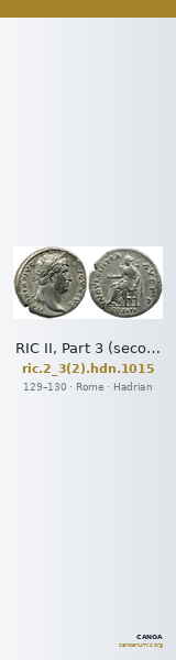 RIC II, Part 3 (second edition) Hadrian 1015 — CANOA