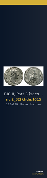 RIC II, Part 3 (second edition) Hadrian 1015 — CANOA