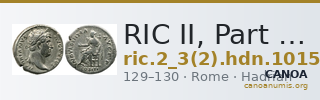 RIC II, Part 3 (second edition) Hadrian 1015 — CANOA