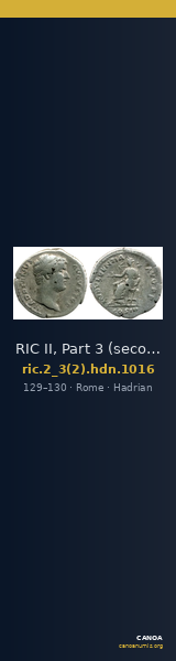 RIC II, Part 3 (second edition) Hadrian 1016 — CANOA