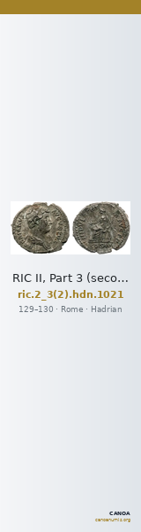 RIC II, Part 3 (second edition) Hadrian 1021 — CANOA