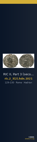 RIC II, Part 3 (second edition) Hadrian 1021 — CANOA