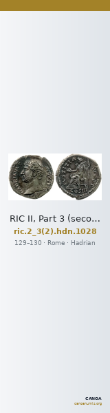 RIC II, Part 3 (second edition) Hadrian 1028 — CANOA