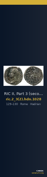 RIC II, Part 3 (second edition) Hadrian 1028 — CANOA