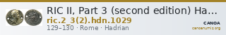 RIC II, Part 3 (second edition) Hadrian 1029 — CANOA