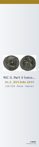 RIC II, Part 3 (second edition) Hadrian 1035 — CANOA