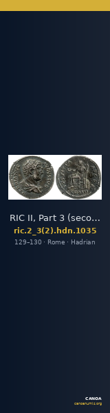 RIC II, Part 3 (second edition) Hadrian 1035 — CANOA