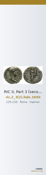 RIC II, Part 3 (second edition) Hadrian 1040 — CANOA