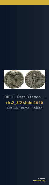 RIC II, Part 3 (second edition) Hadrian 1040 — CANOA