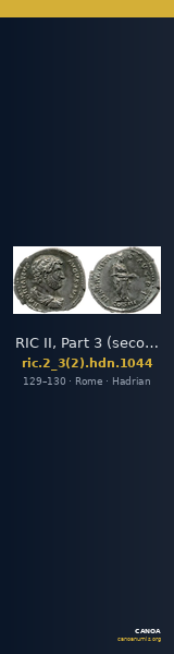 RIC II, Part 3 (second edition) Hadrian 1044 — CANOA