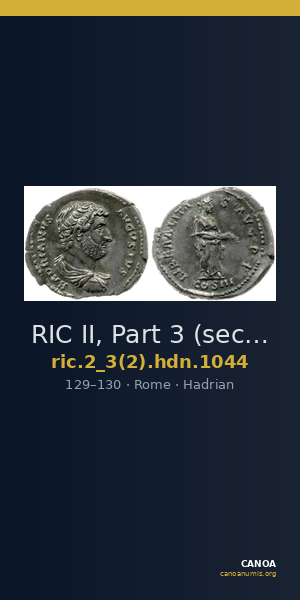 RIC II, Part 3 (second edition) Hadrian 1044 — CANOA
