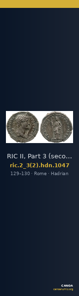 RIC II, Part 3 (second edition) Hadrian 1047 — CANOA