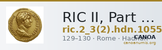 RIC II, Part 3 (second edition) Hadrian 1055 — CANOA
