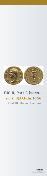 RIC II, Part 3 (second edition) Hadrian 1056 — CANOA
