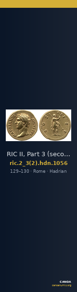 RIC II, Part 3 (second edition) Hadrian 1056 — CANOA