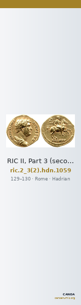 RIC II, Part 3 (second edition) Hadrian 1059 — CANOA
