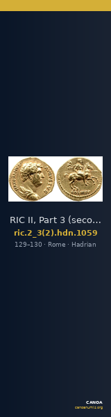 RIC II, Part 3 (second edition) Hadrian 1059 — CANOA