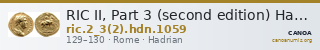 RIC II, Part 3 (second edition) Hadrian 1059 — CANOA