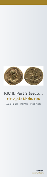 RIC II, Part 3 (second edition) Hadrian 106 — CANOA