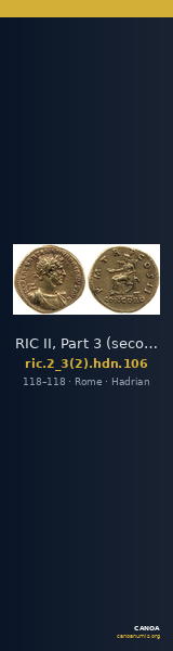 RIC II, Part 3 (second edition) Hadrian 106 — CANOA