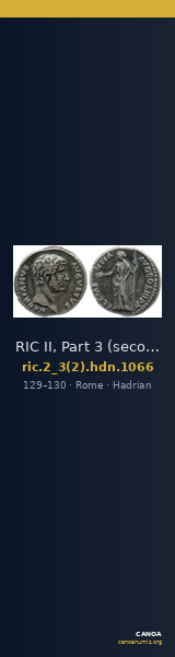RIC II, Part 3 (second edition) Hadrian 1066 — CANOA