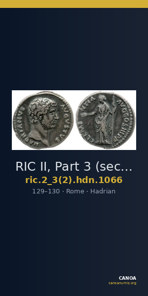 RIC II, Part 3 (second edition) Hadrian 1066 — CANOA