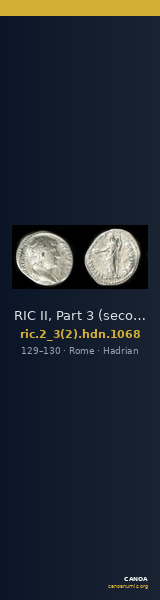 RIC II, Part 3 (second edition) Hadrian 1068 — CANOA