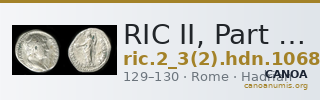 RIC II, Part 3 (second edition) Hadrian 1068 — CANOA