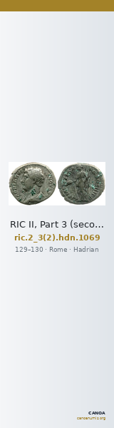 RIC II, Part 3 (second edition) Hadrian 1069 — CANOA
