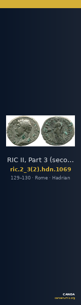 RIC II, Part 3 (second edition) Hadrian 1069 — CANOA